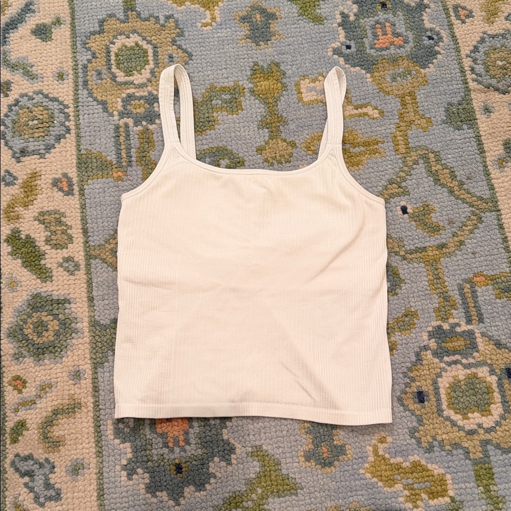 lululemon athletica White Ribbed tank